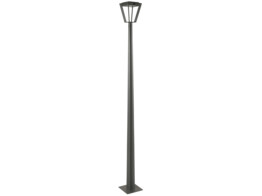 METRO Lampadaire solaire a led alu gris espace ht. 200 / 500L