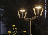 METRO COLLECTION - TWEEKOPPIGE SOLAR LANTAARN ALUMINIUM
