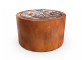 TAULA RONDE WATERTAFEL IN CORTENSTAAL 120cm x 70 cm