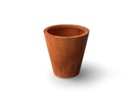 JARDINIERE CONIQUE EN CORTEN