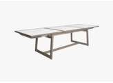 SKAAL COLLECTION - TABLE EXTENSIBLE CERAMIQUE BLANC 10/12P