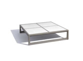 SKAAL COLLECTION - TABLE BASSE CERAMIQUE BLANC