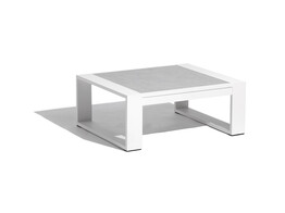 RANCHO COLLECTION - TABLE BASSE CARREE TOP CERAMIC