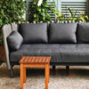 CANISSE SOFA UNICOLOR MET KUSSENSET