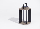 TECKALU Solar lantaarn zwart alu/Duratek - medium 245x245x455 / 500L